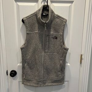 The North Face Heather Tan/Gray Fleece Vest like new!